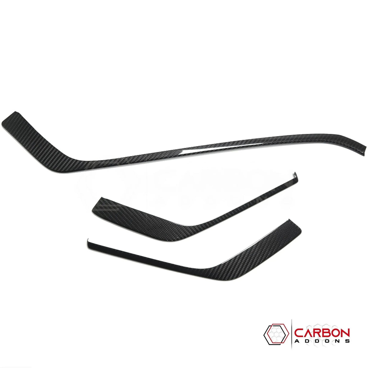 C8 Corvette Carbon Fiber 3pcs Upper Dashboard Trim Covers