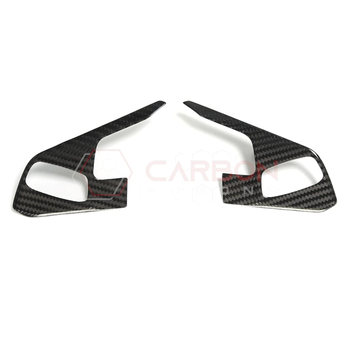 C8 Corvette Real Carbon Fiber Steering Wheel Button Trim Covers | Interior Overlay (2020–2026)
