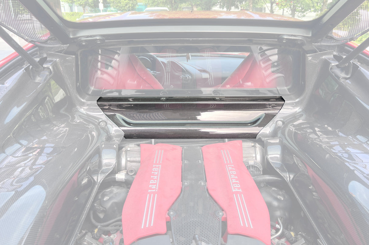 2015-2023 Ferrari Autoclave Carbon Fiber Firewall Cover | Engine Bay Trim panel Replacement | Fits 488GTB, 488PISTA, F8