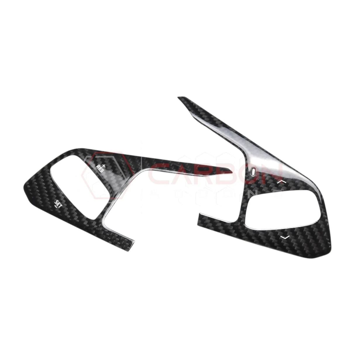 C8 Corvette Real Carbon Fiber Steering Wheel Button Trim Covers | Interior Overlay (2020–2026)
