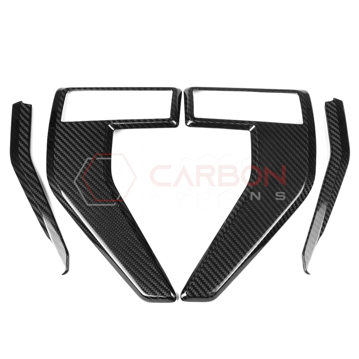 2021–2024 Ford F-150 / F-250 / F-350 Carbon Fiber Fender Vent Emblem Trim Cover