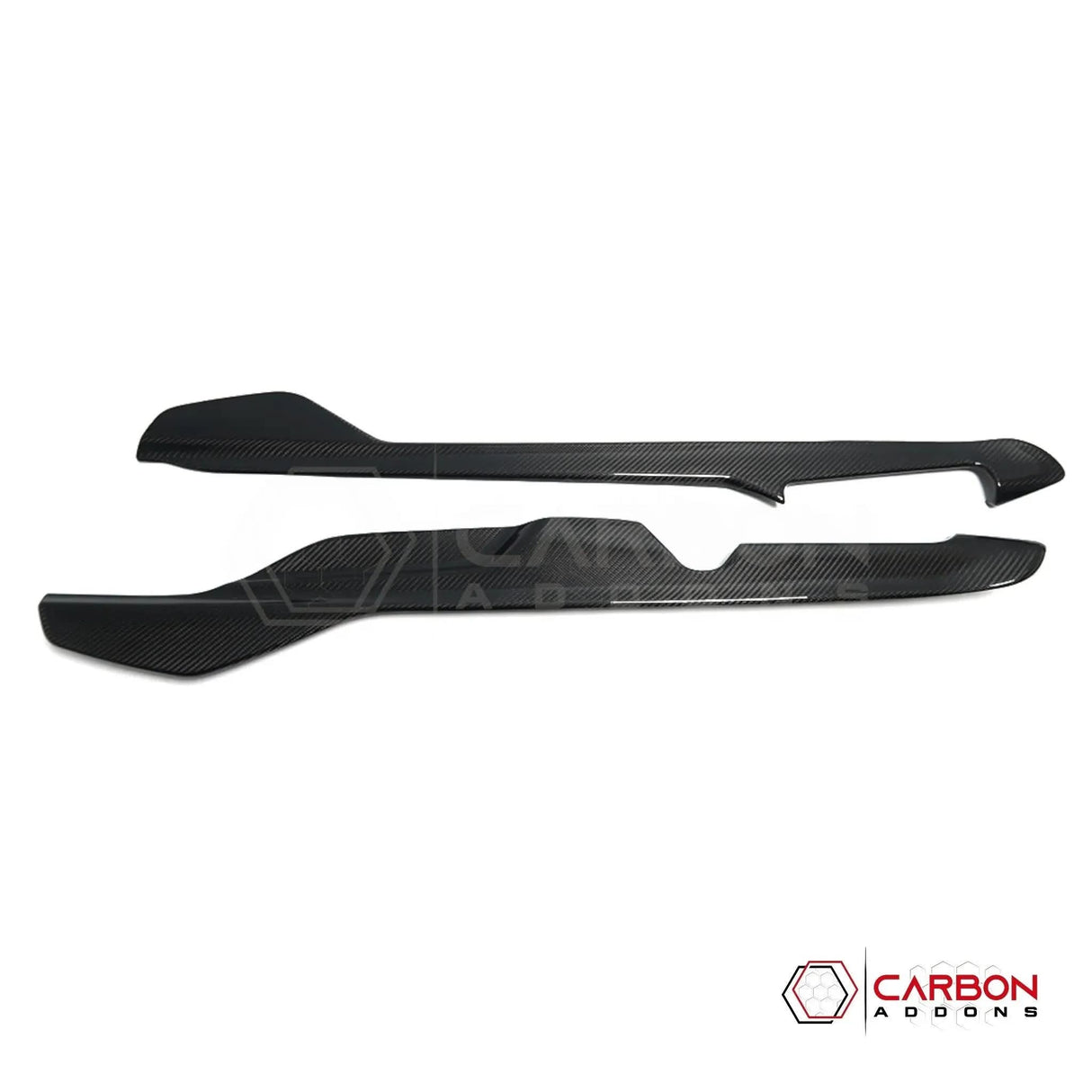 2020+ C8 Corvette Real Dry Carbon Fiber Center Console Lower Trim Covers | Interior Overlay