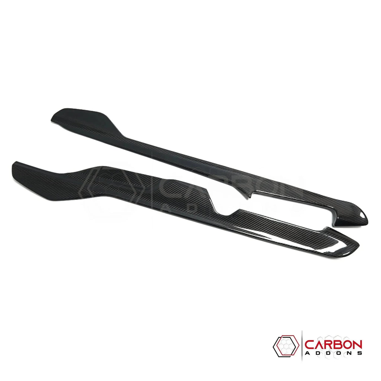 2020+ C8 Corvette Real Dry Carbon Fiber Center Console Lower Trim Covers | Interior Overlay