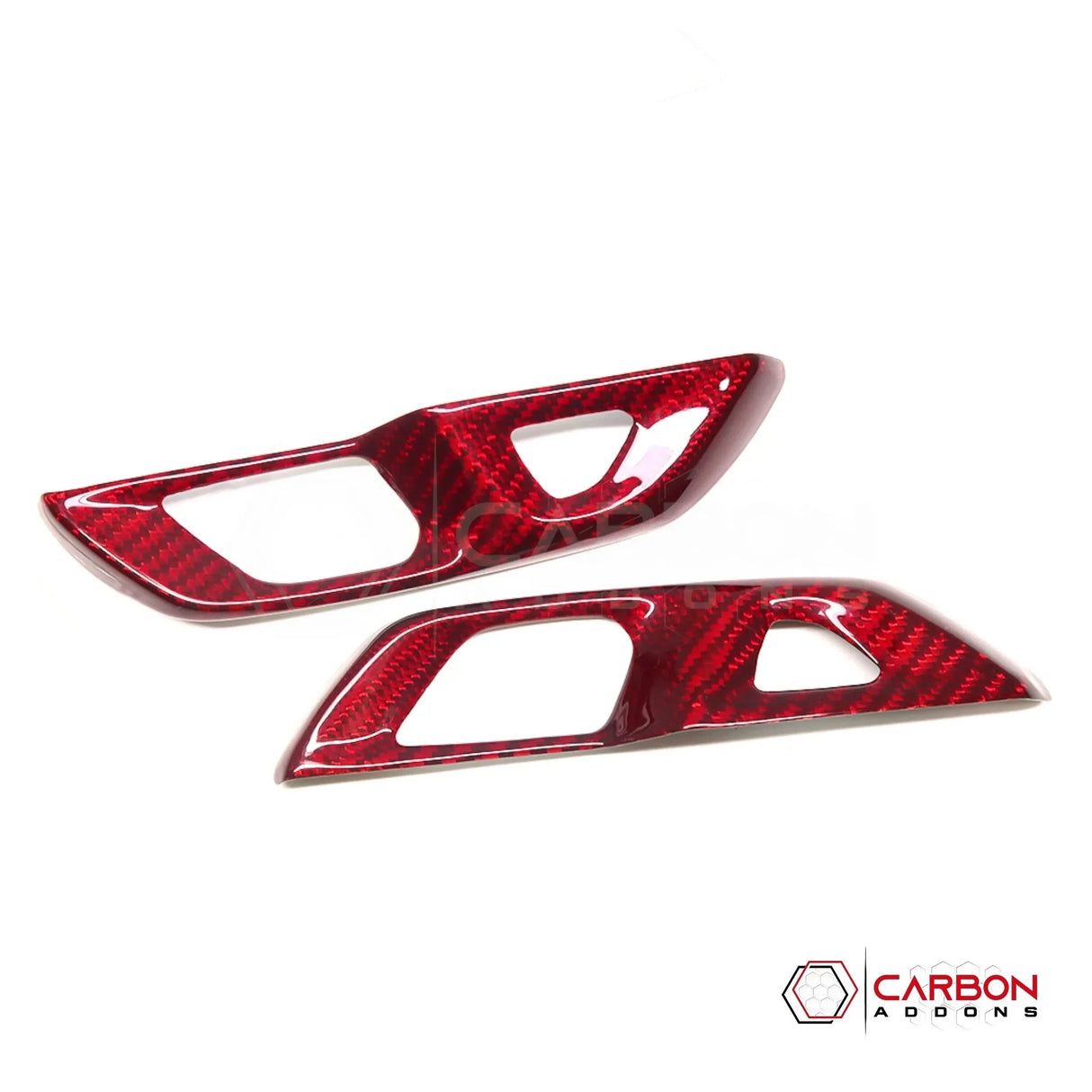 C8 Corvette Real Carbon Fiber Door Lock Trim Covers | Interior Upgrade (2020–2026)