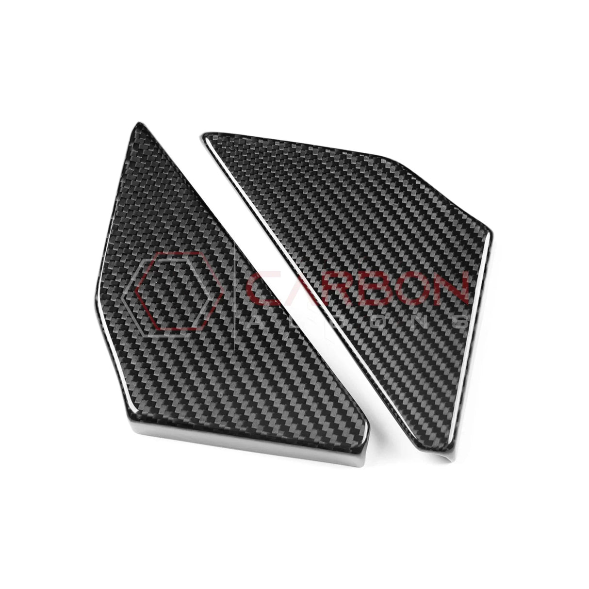 2021–2025 Ford Bronco Rear Door Window Triangle Trim Carbon Fiber Covers