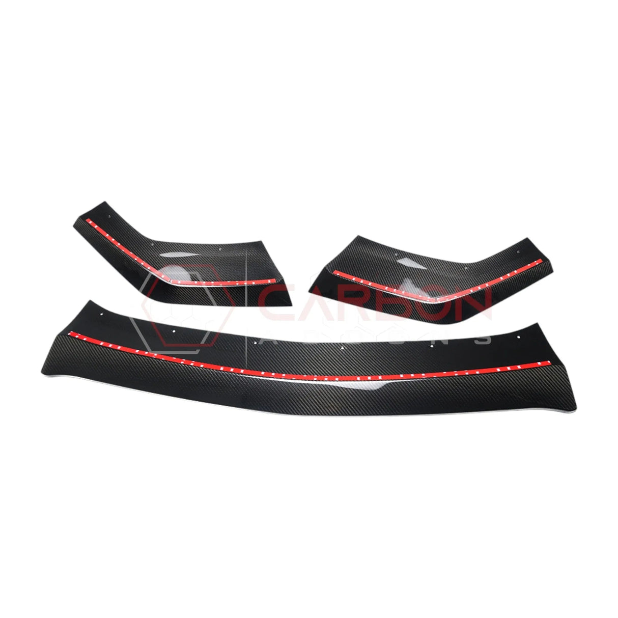 2024+ Mustang Dark Horse Real Carbon Fiber Front Bumper Lip Splitter | 3pcs