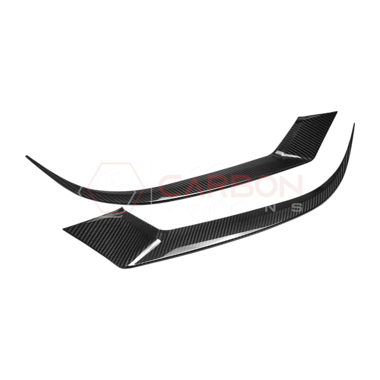 2024+ S650 Mustang Ecoboost Hard Carbon Fiber Headlight Lower Eyelid Covers