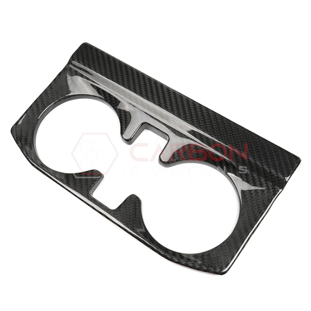 2021–2024 Ford F-150 Real Carbon Fiber Rear Center Console Cup Holder Trim Bezel