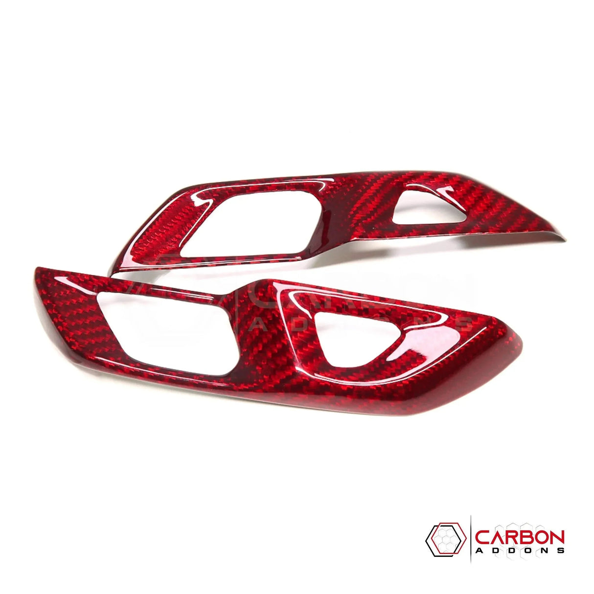 C8 Corvette Real Carbon Fiber Door Lock Trim Covers | Interior Upgrade (2020–2026)