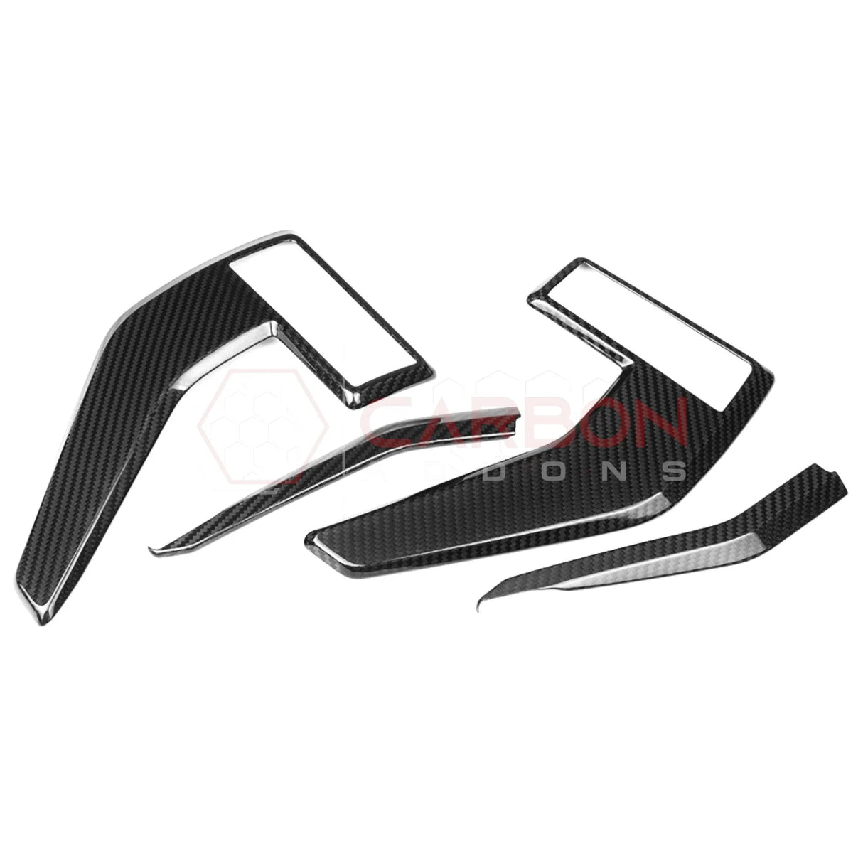 2021–2024 Ford F-150 / F-250 / F-350 Carbon Fiber Fender Vent Emblem Trim Cover