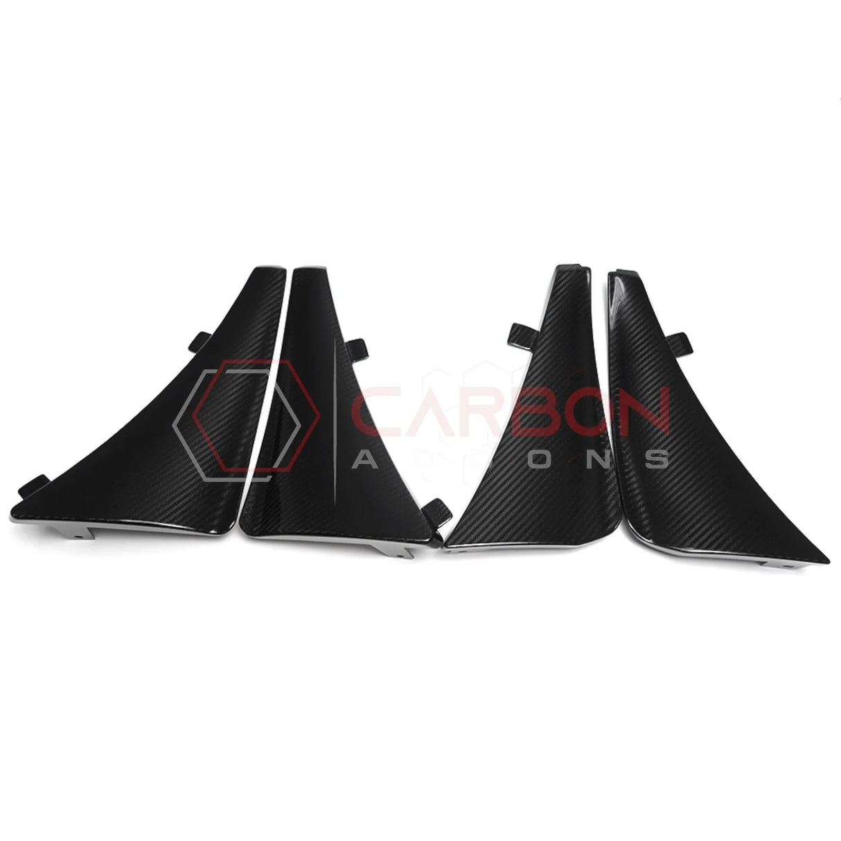 C8 Corvette Extended Mud Splash Guards | Carbon Fiber