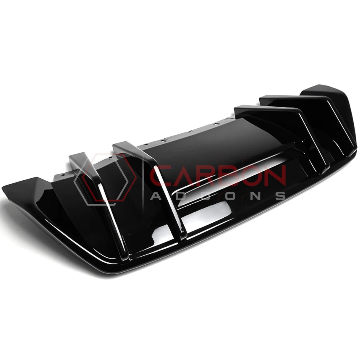 2024+ Mustang GT Ecoboost Rear Diffuser Addon with Fins | ABS