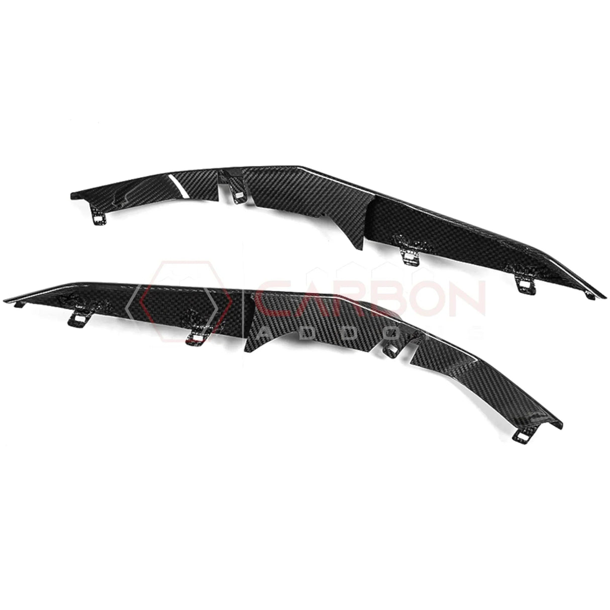 C8 Corvette Z06 Real Carbon Fiber Front Bumper Grille Trims | Cover or Direct Replacement (2023+)