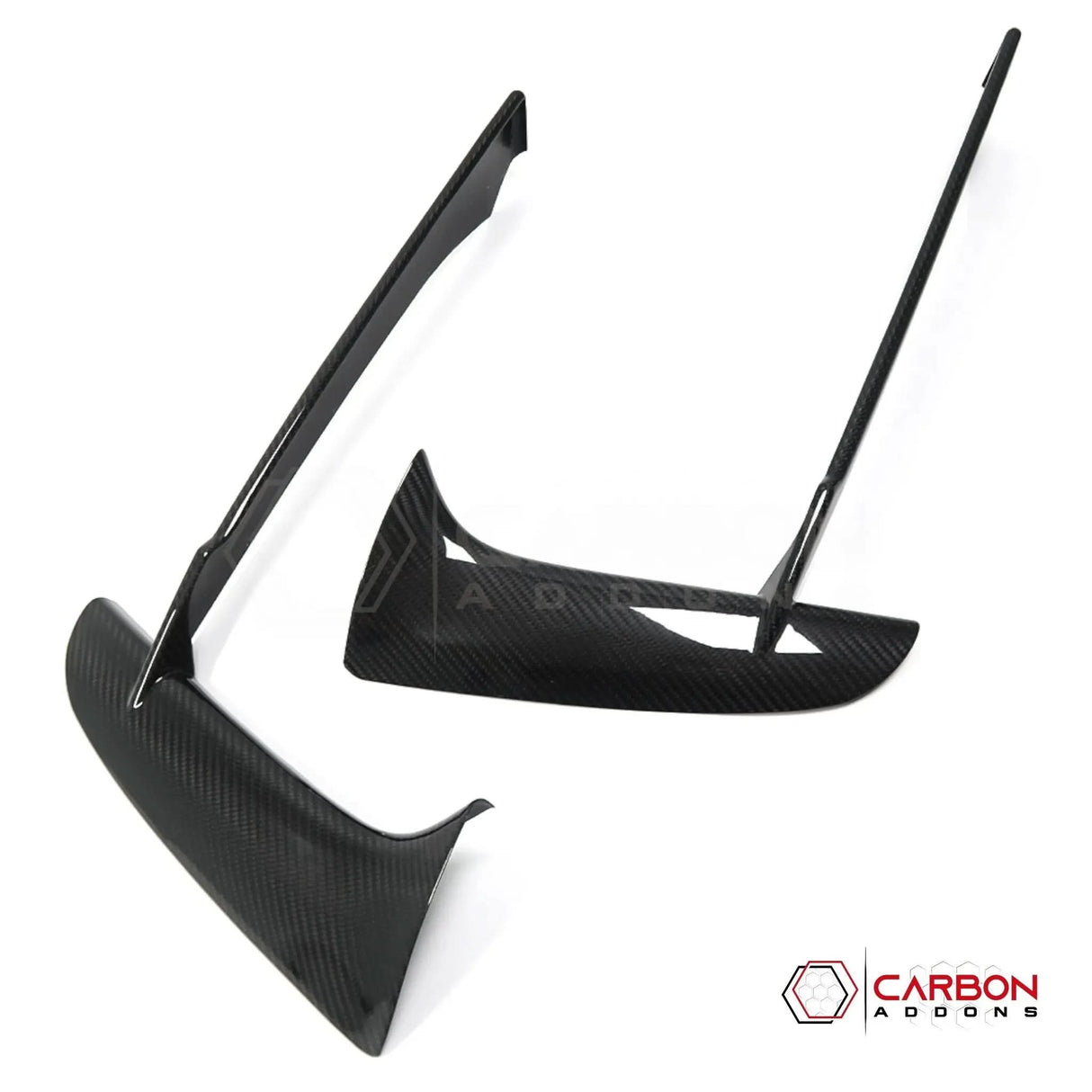 C8 Corvette Stingray Carbon Fiber Front Bumper Grille Bezel Covers | Exterior Upgrade (2020–2026)
