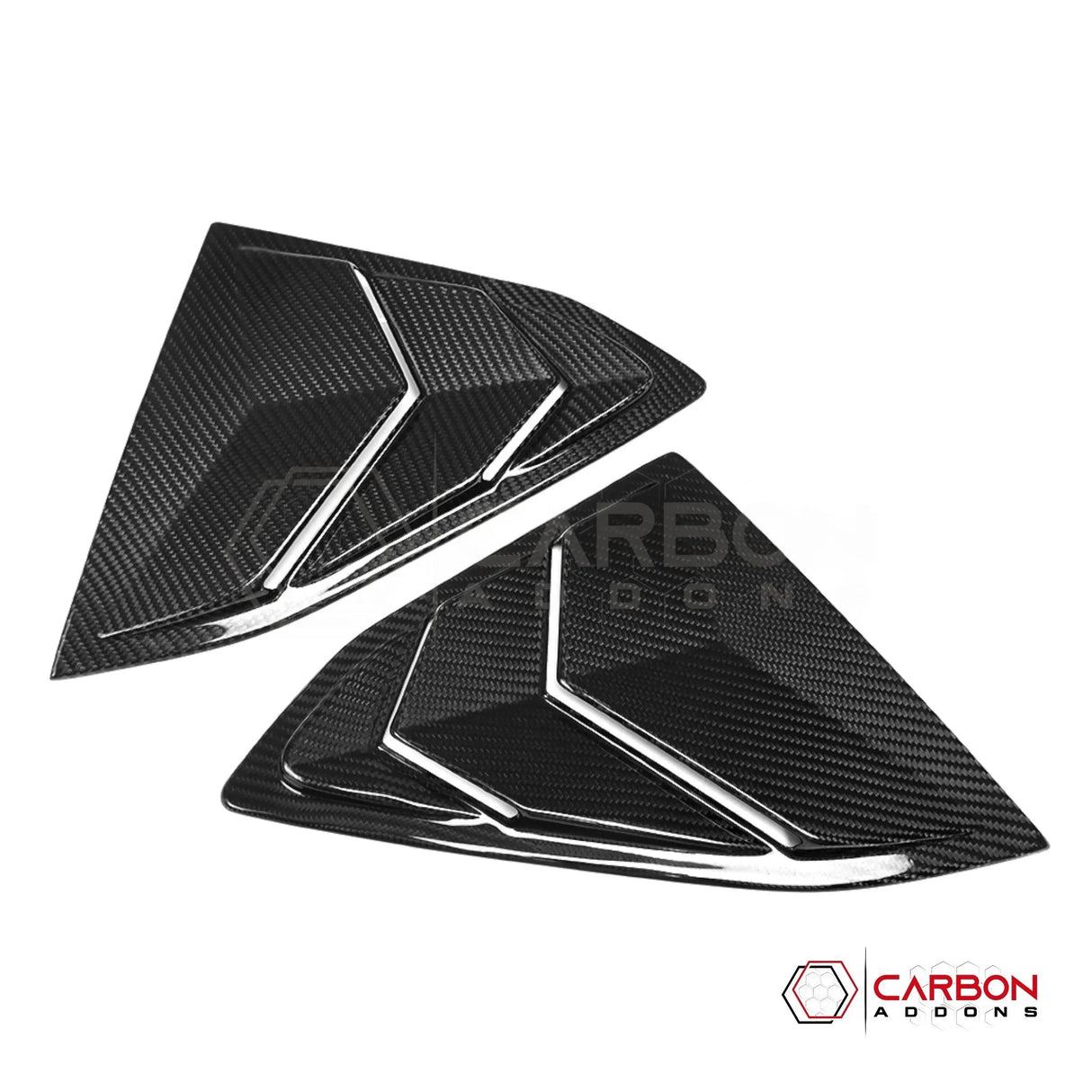 C8 Corvette Coupe Carbon Fiber C Pillar Quarter Window Louvers