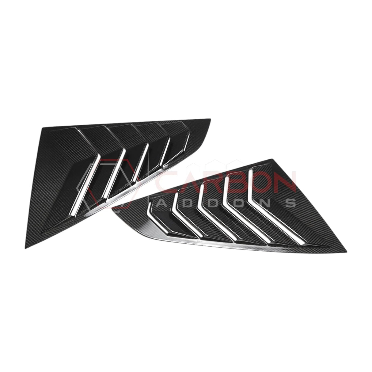 2024+ S650 Mustang Real Carbon Fiber Rear Quarter Window Louvers