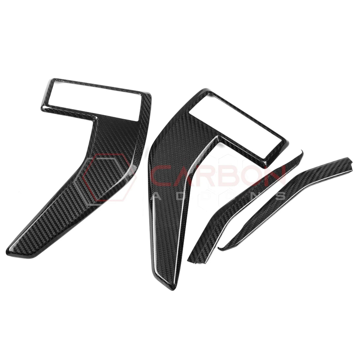 2021–2024 Ford F-150 / F-250 / F-350 Carbon Fiber Fender Vent Emblem Trim Cover