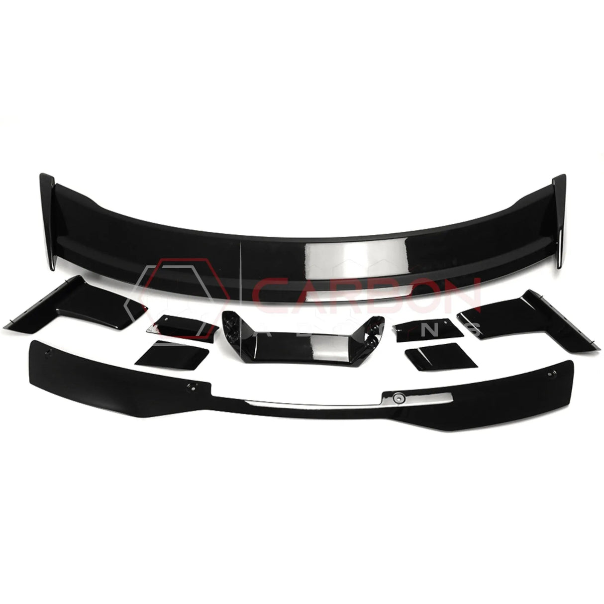 2024+ S650 Mustang Dark Horse Style Glossy Black ABS Spoiler with Gurney Flap