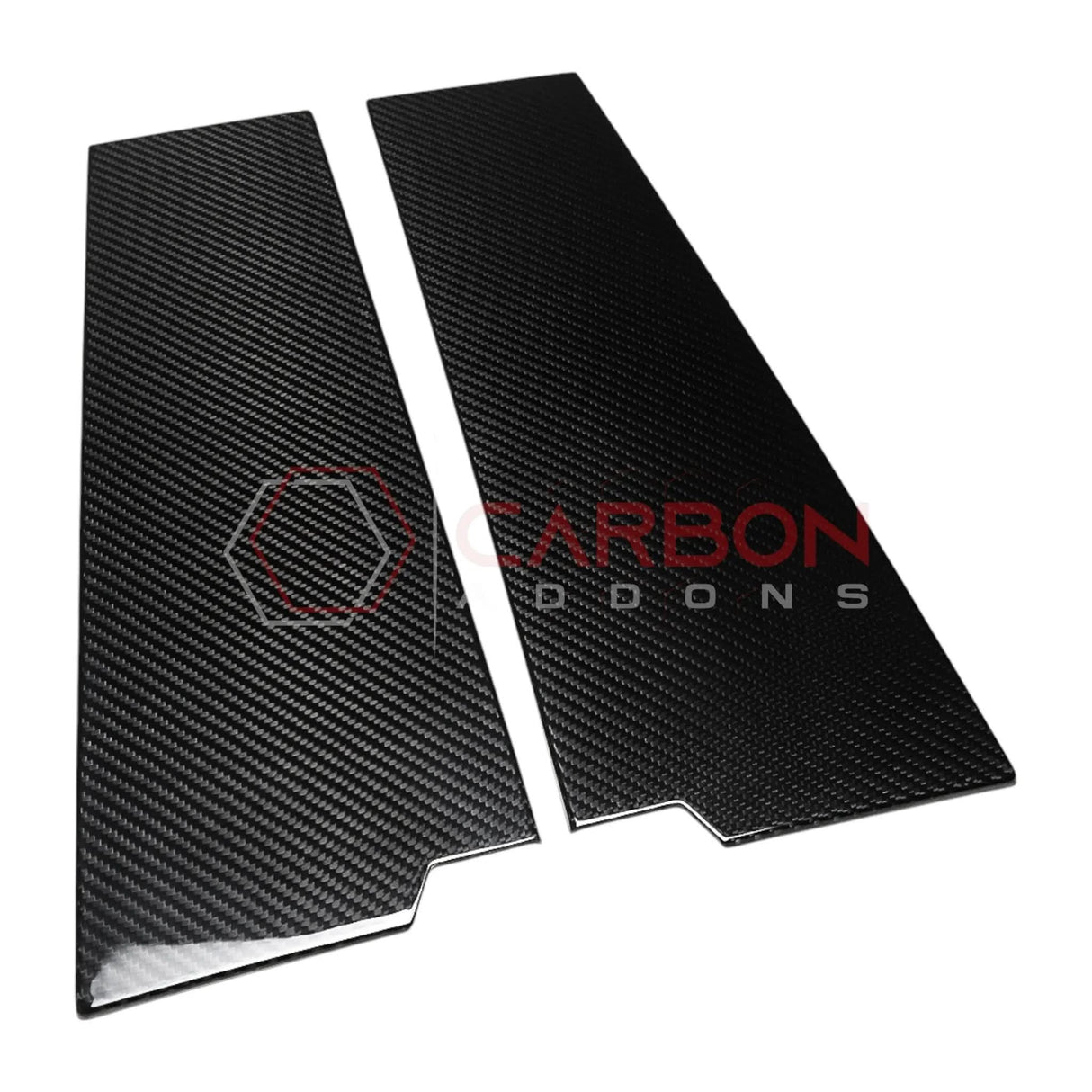 2021+ Ford Bronco 4-Door Real Dry Carbon Fiber B-Pillar Trim Covers (Glossy or Matte)