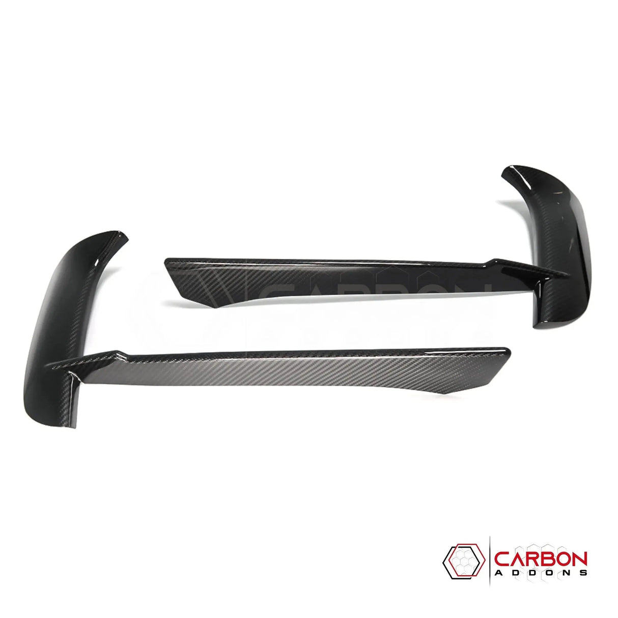 C8 Corvette Stingray Carbon Fiber Front Bumper Grille Bezel Covers