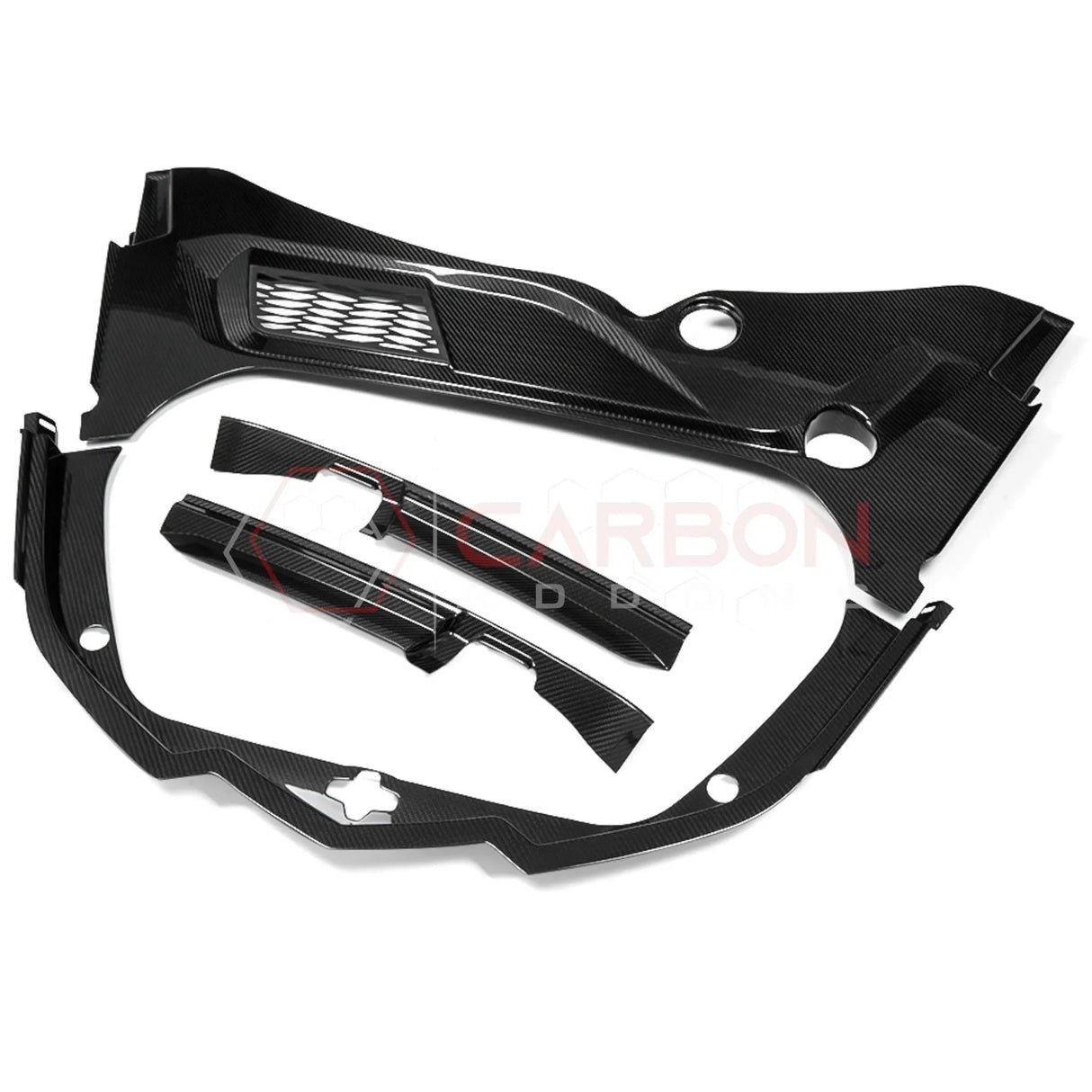 C8 Corvette Real Carbon Fiber Front Trunk (Frunk) Replacement Trim Panels | Stingray, Z06 & E-Ray (2020–2026 Coupe)