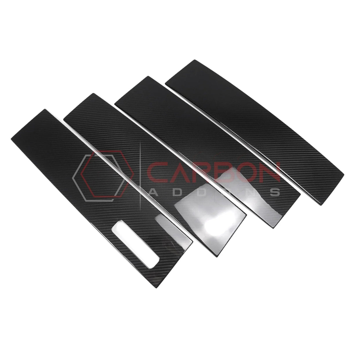 Ford F150 2021-Up Door Window B Pillar Post Panel Carbon Fiber Exterior Trim