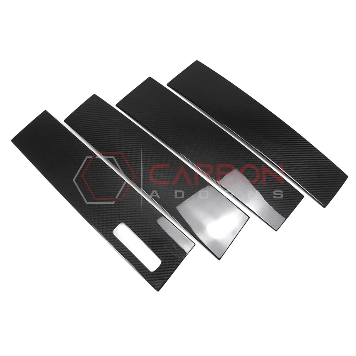 Ford F150 2021-Up Door Window B Pillar Post Panel Carbon Fiber Exterior Trim