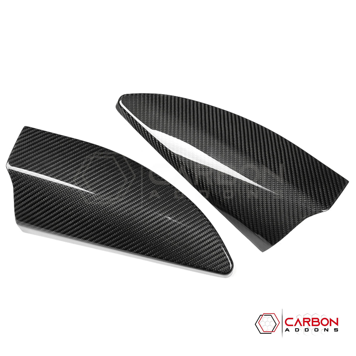 2021+ Ford F-150 Real Carbon Fiber Inner Door Triangle A-Pillar Trim Covers