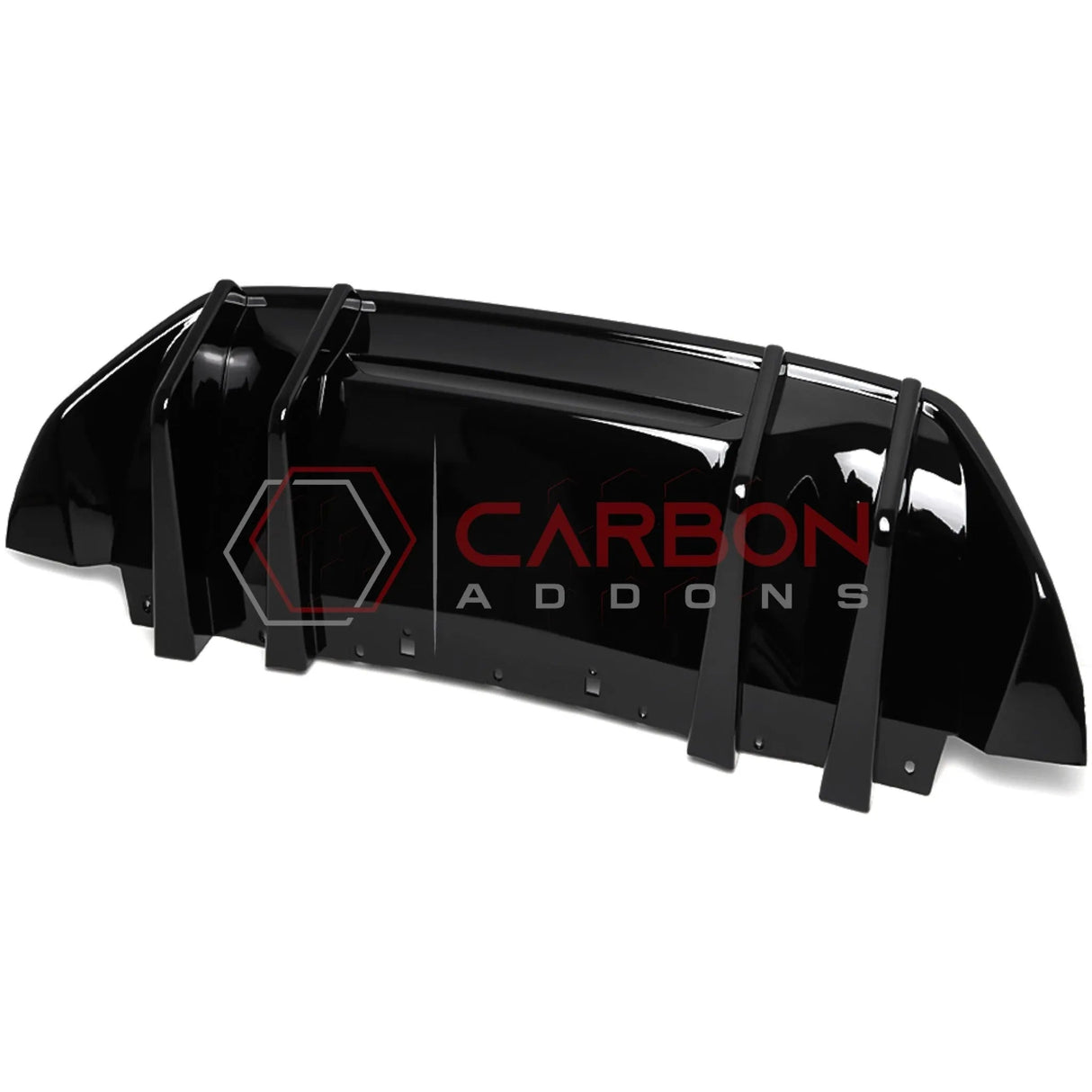 2024+ Mustang GT Ecoboost Rear Diffuser Addon with Fins | ABS
