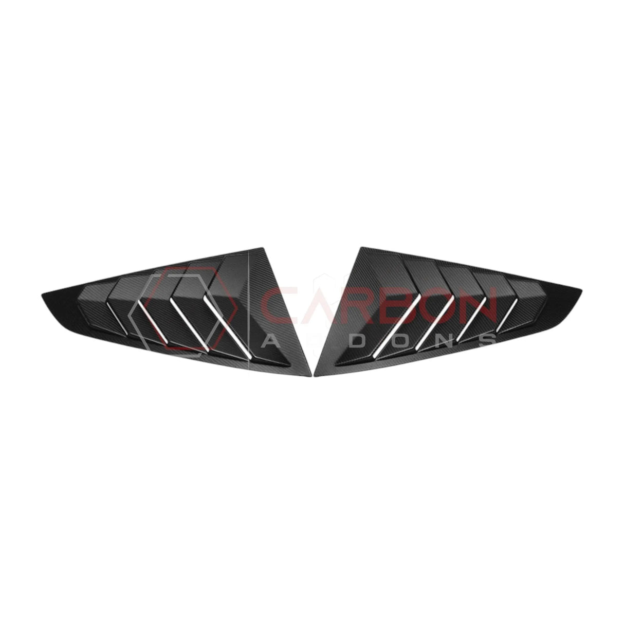 2024+ S650 Mustang Real Carbon Fiber Rear Quarter Window Louvers