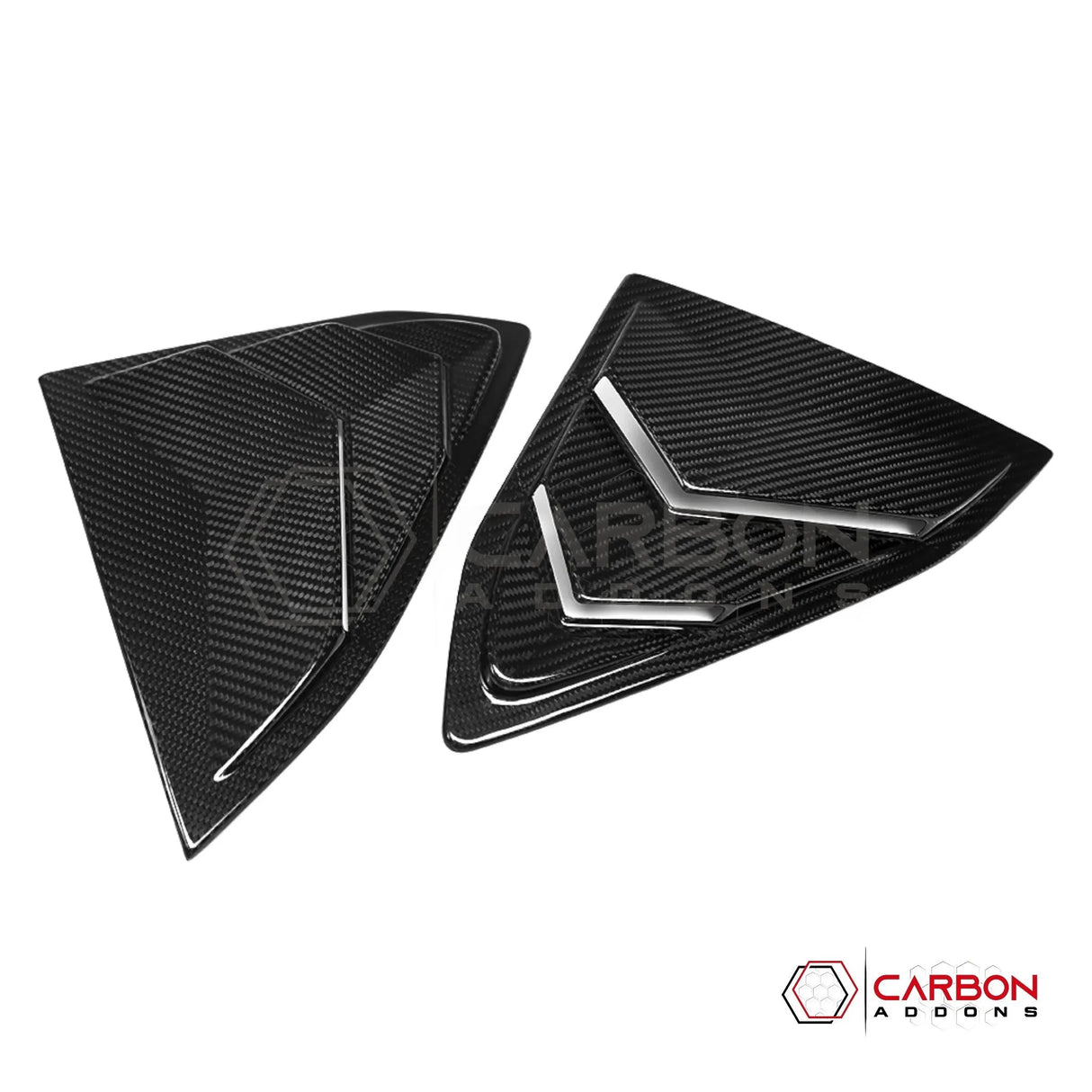 C8 Corvette Coupe Carbon Fiber C Pillar Quarter Window Louvers