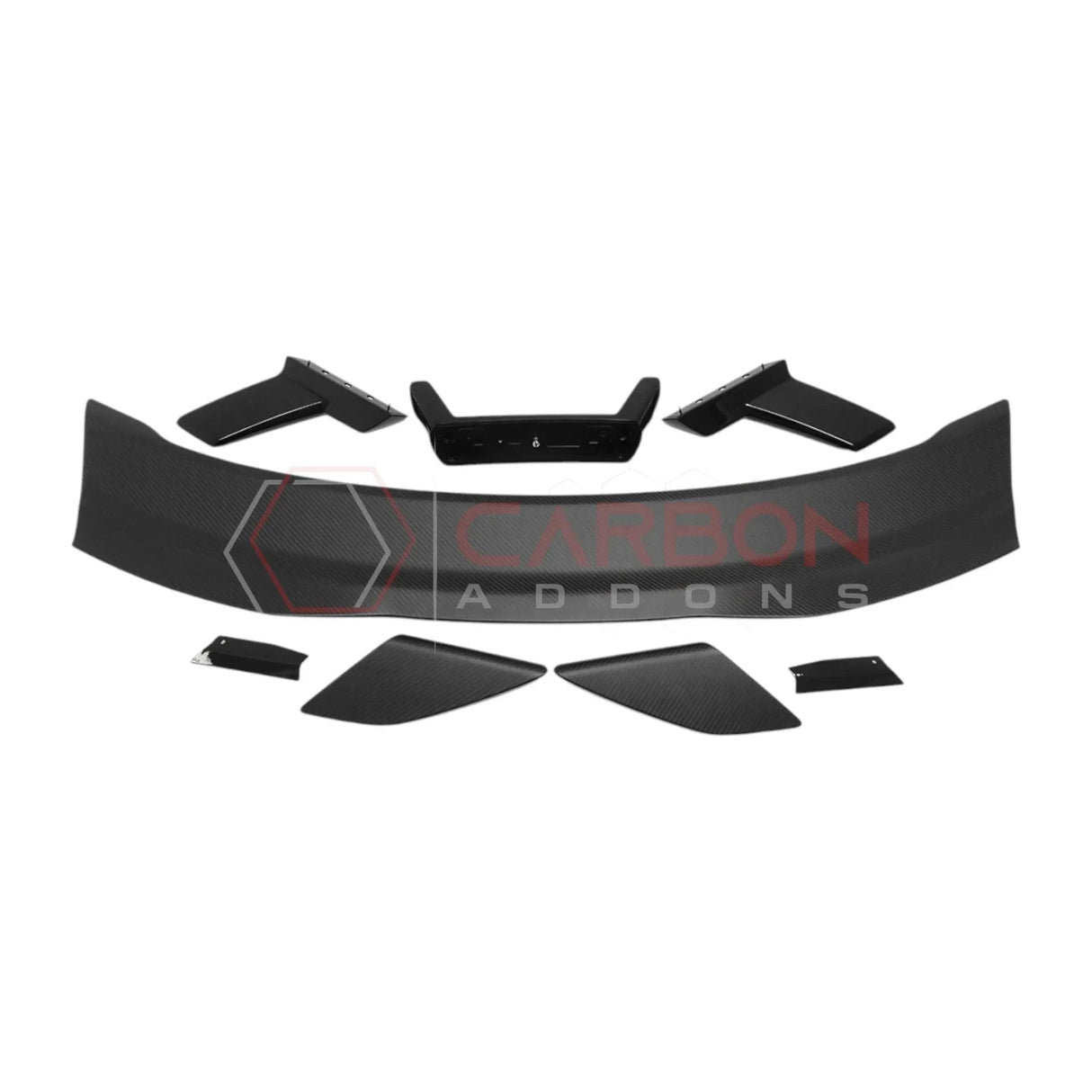 Dark Horse-Style Carbon Fiber Rear Spoiler with Integrated Gurney Flap for 2024+ Ford Mustang