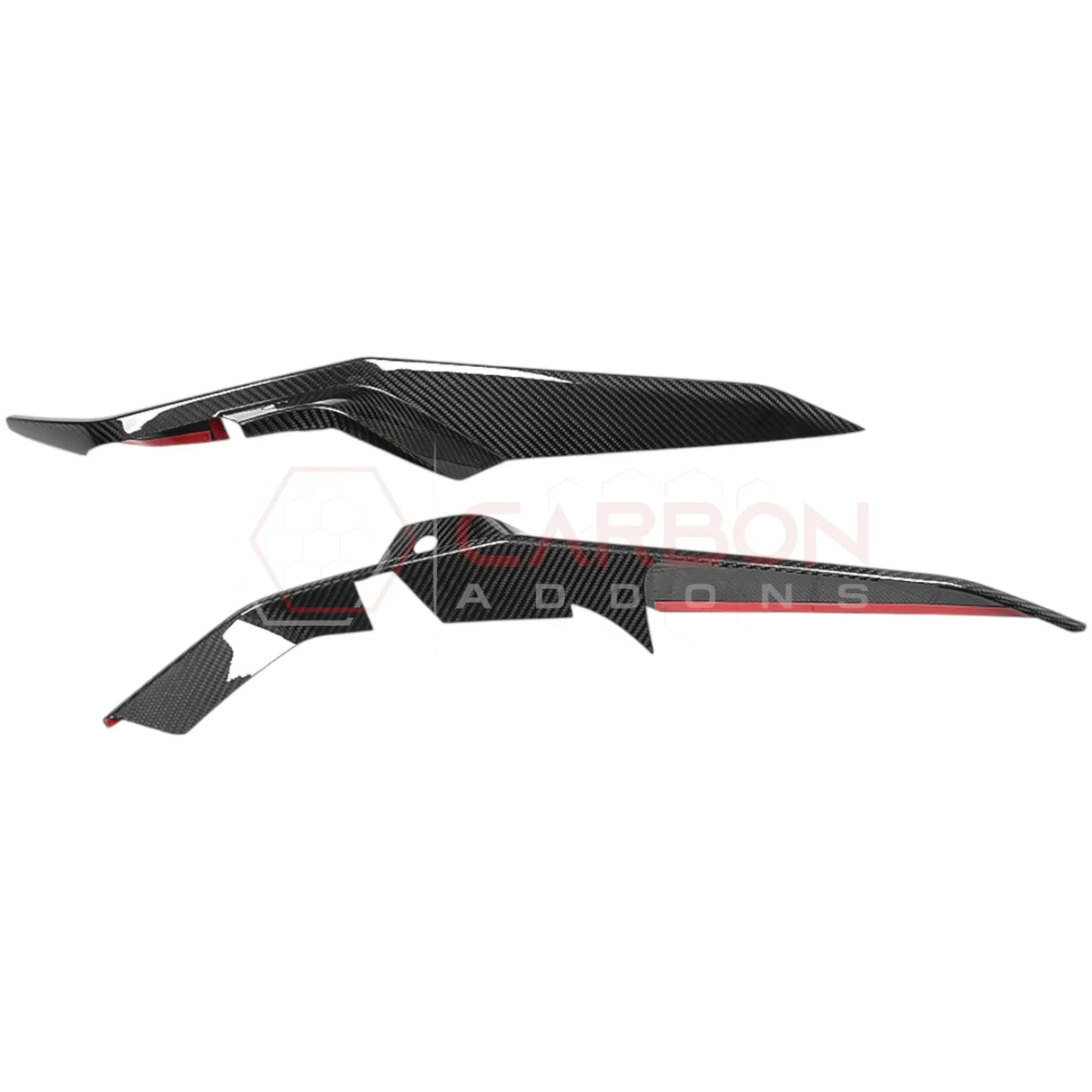 C8 Corvette Z06 Real Carbon Fiber Front Bumper Grille Trims | Cover or Direct Replacement (2023+)