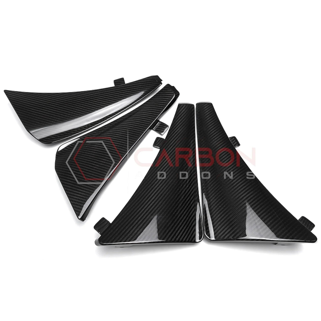 C8 Corvette Extended Mud Splash Guards | Carbon Fiber