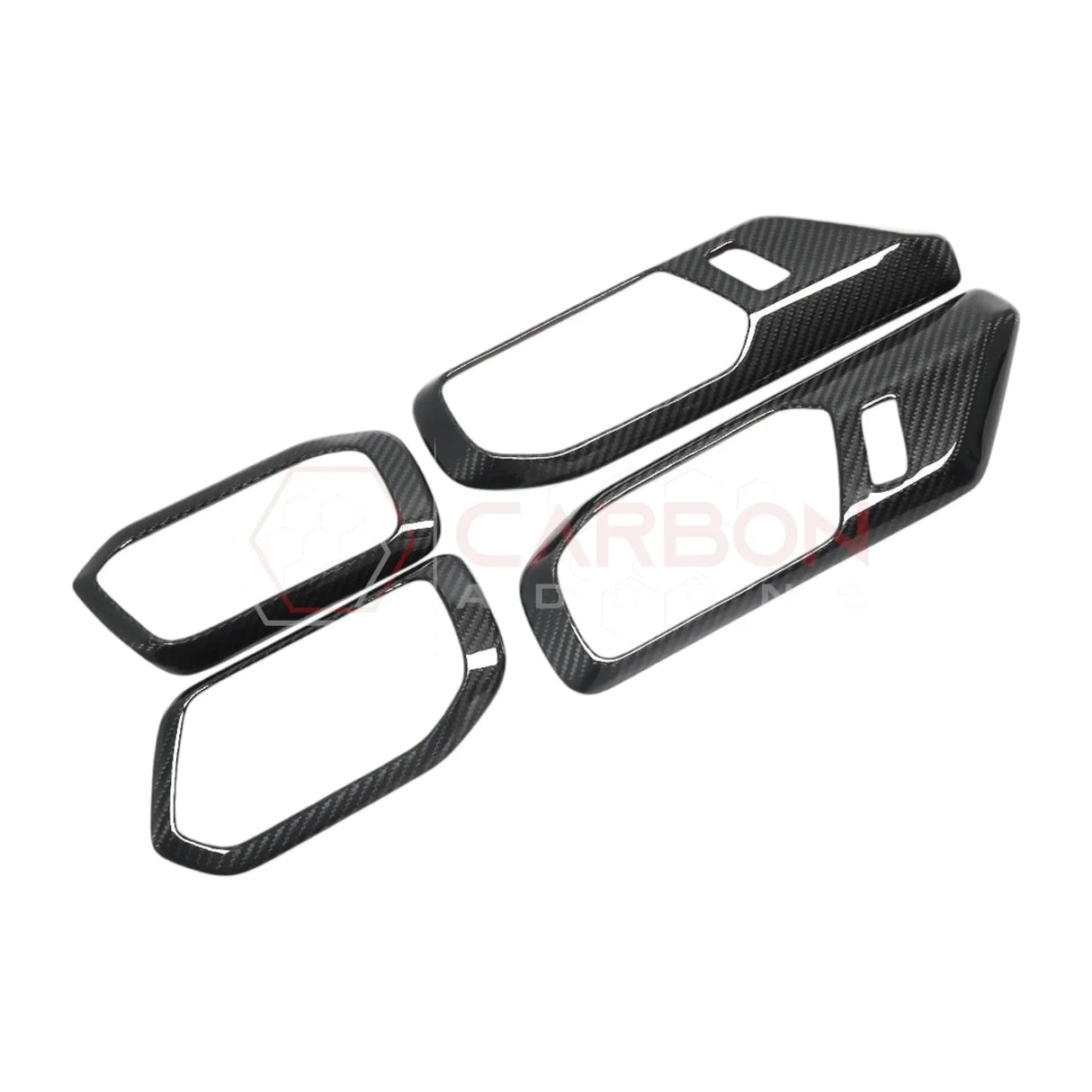 Real Carbon Fiber Interior Door Handle Trim Covers For 2021+ Ford Bronco
