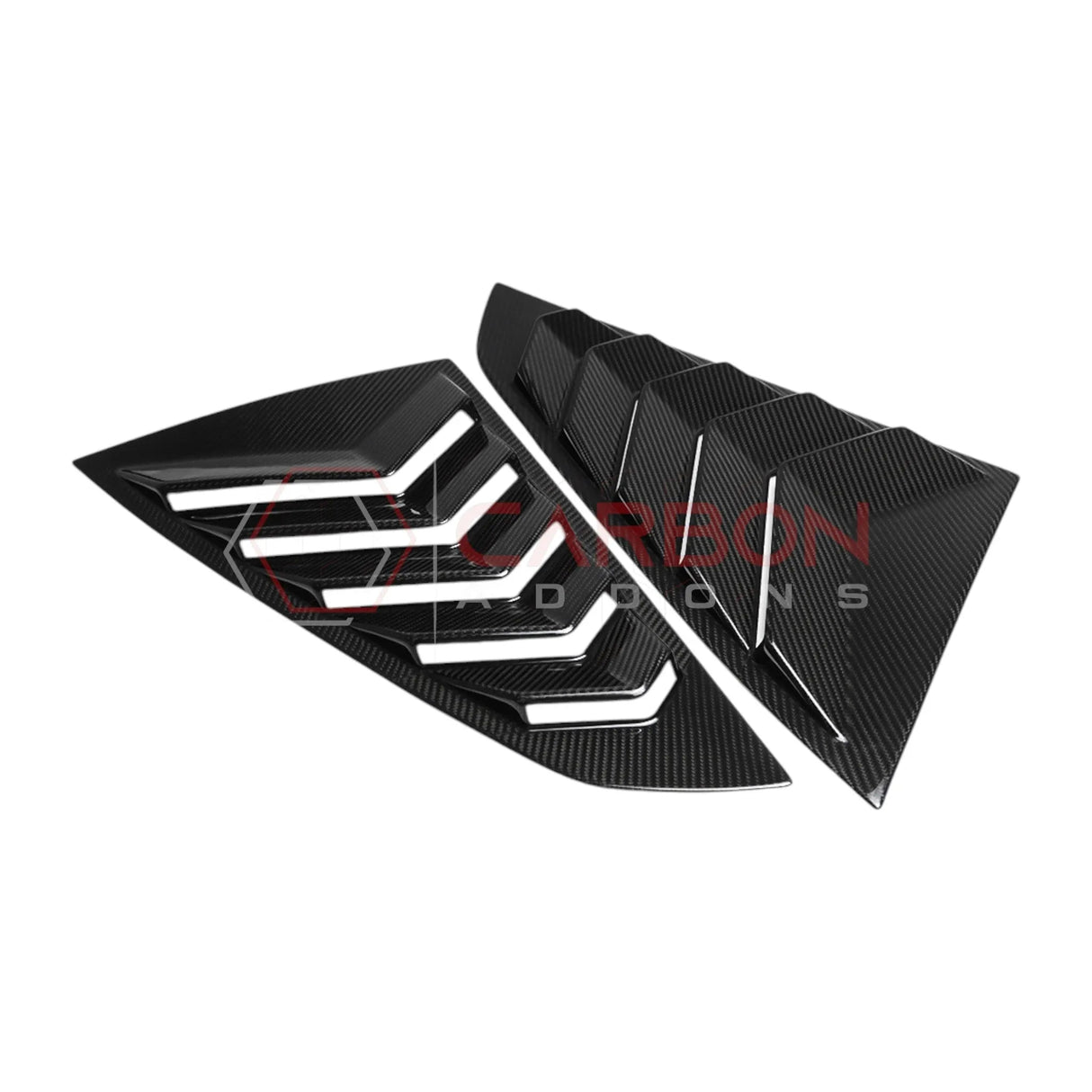 2024+ S650 Mustang Real Carbon Fiber Rear Quarter Window Louvers