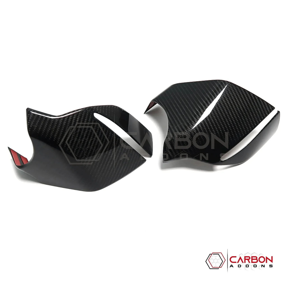 C8 Corvette Real Carbon Fiber Bottom Mirror Trim Covers | Exterior Overlay (2020–2026)