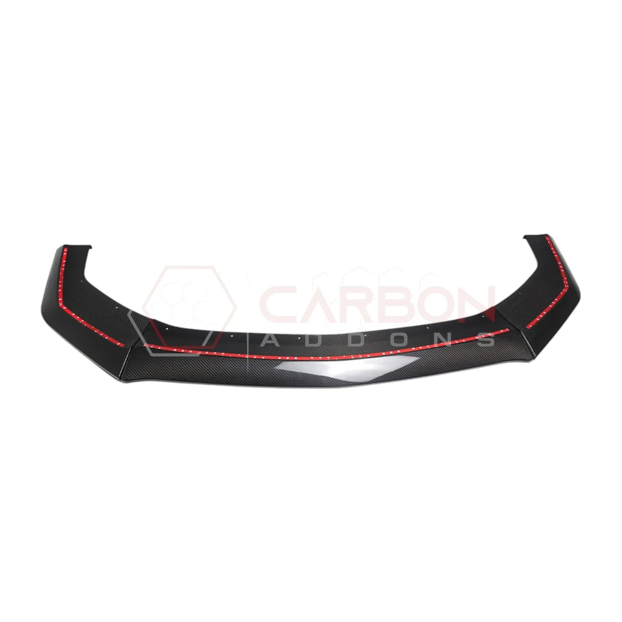 Real Carbon Fiber Front Lip Splitter for 2024+ Ford Mustang Dark Horse (3-Piece Set)