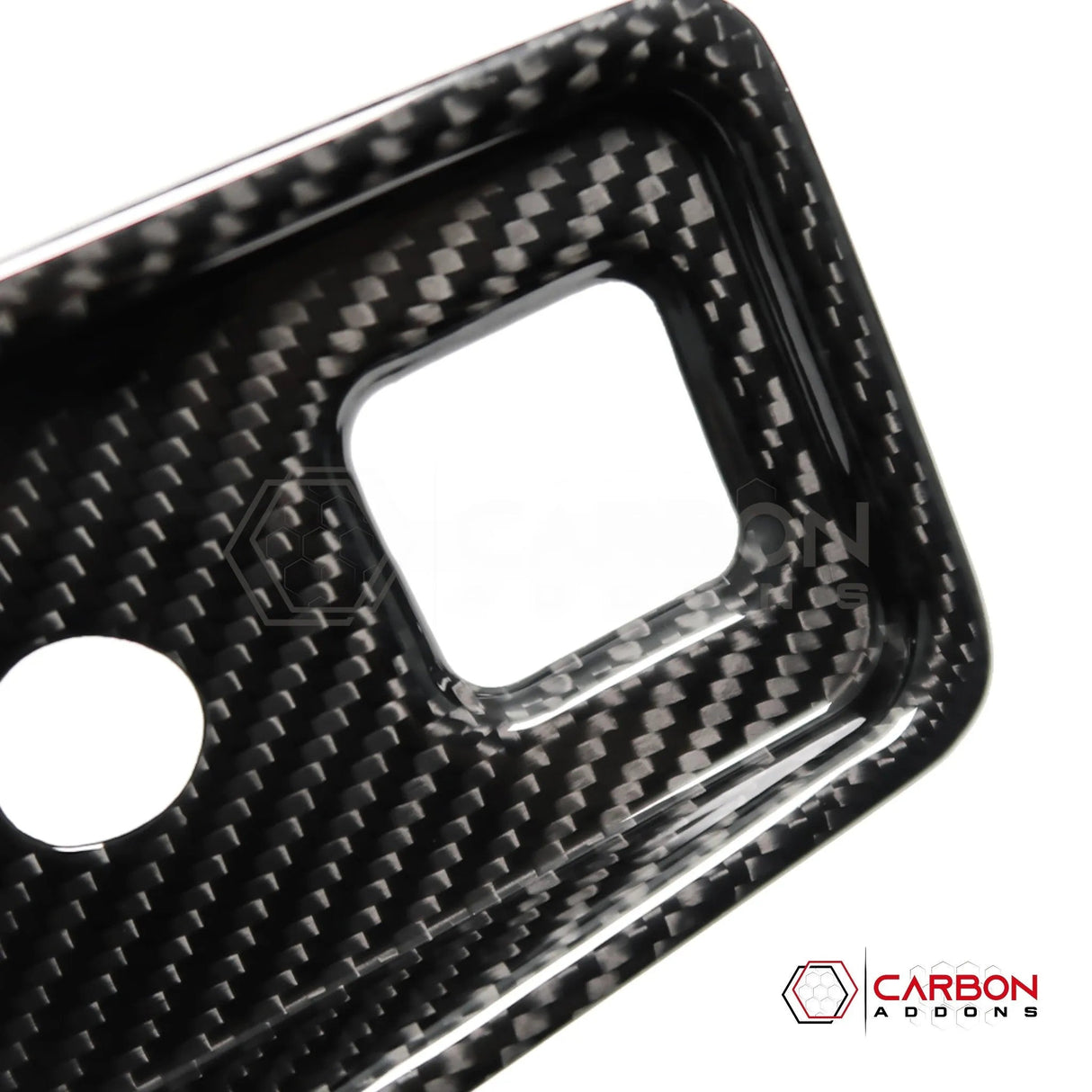C8 Corvette Carbon Fiber Parking Brake / HUD Button Control Trim Cover (2020–2026)