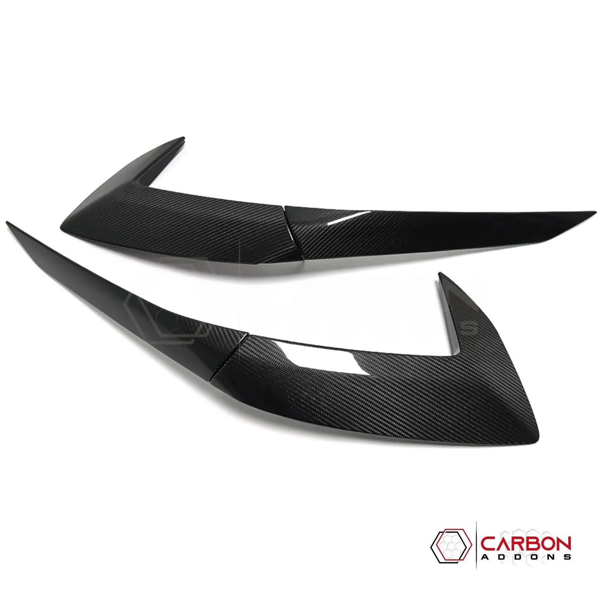 C8 Corvette Stingray Carbon Fiber Side Scoop Boomerang Trim Covers (4-Piece Set) | Exterior Upgrade (2020–2026)