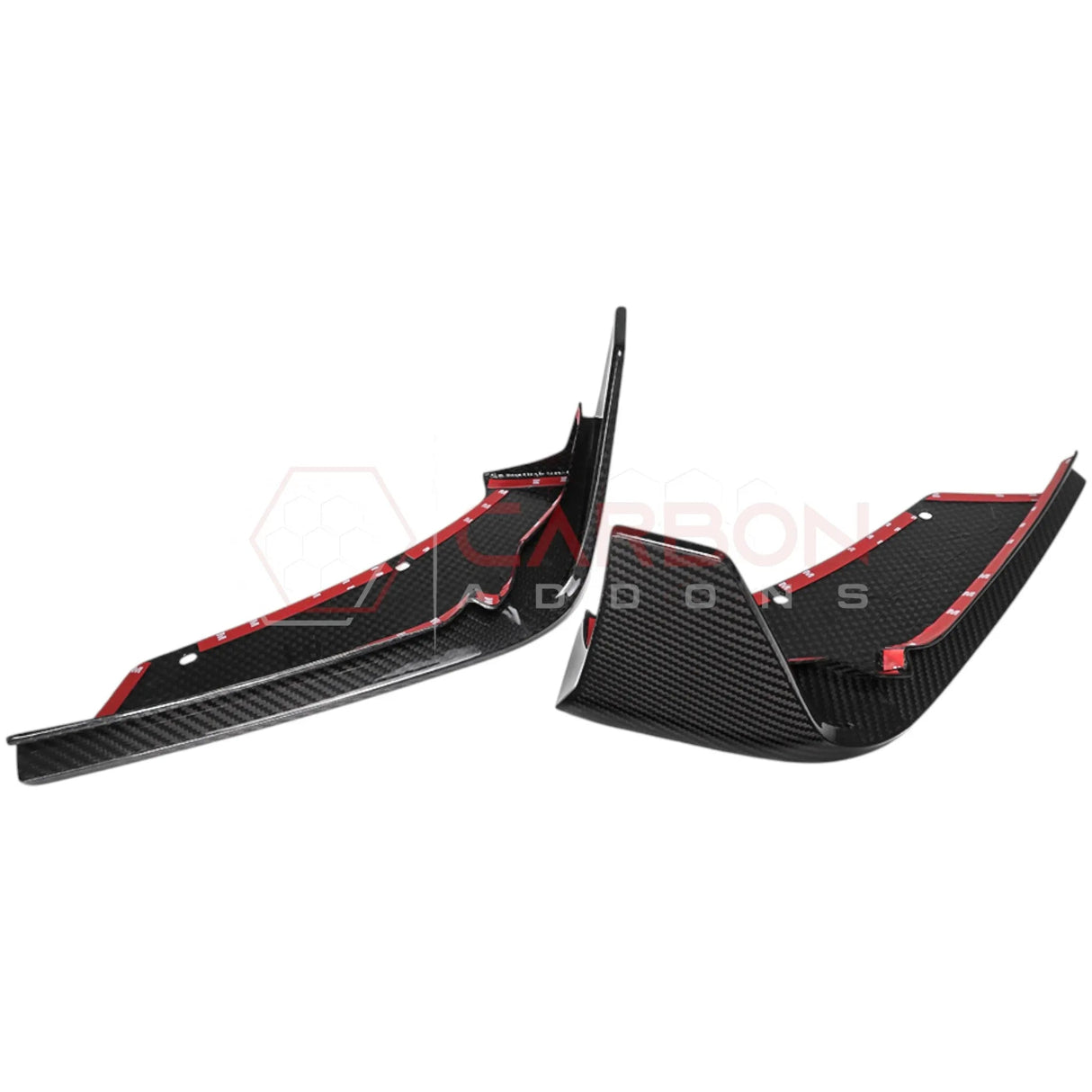 C8 Corvette Carbon Fiber Rear Bumper Corner Winglet Addons