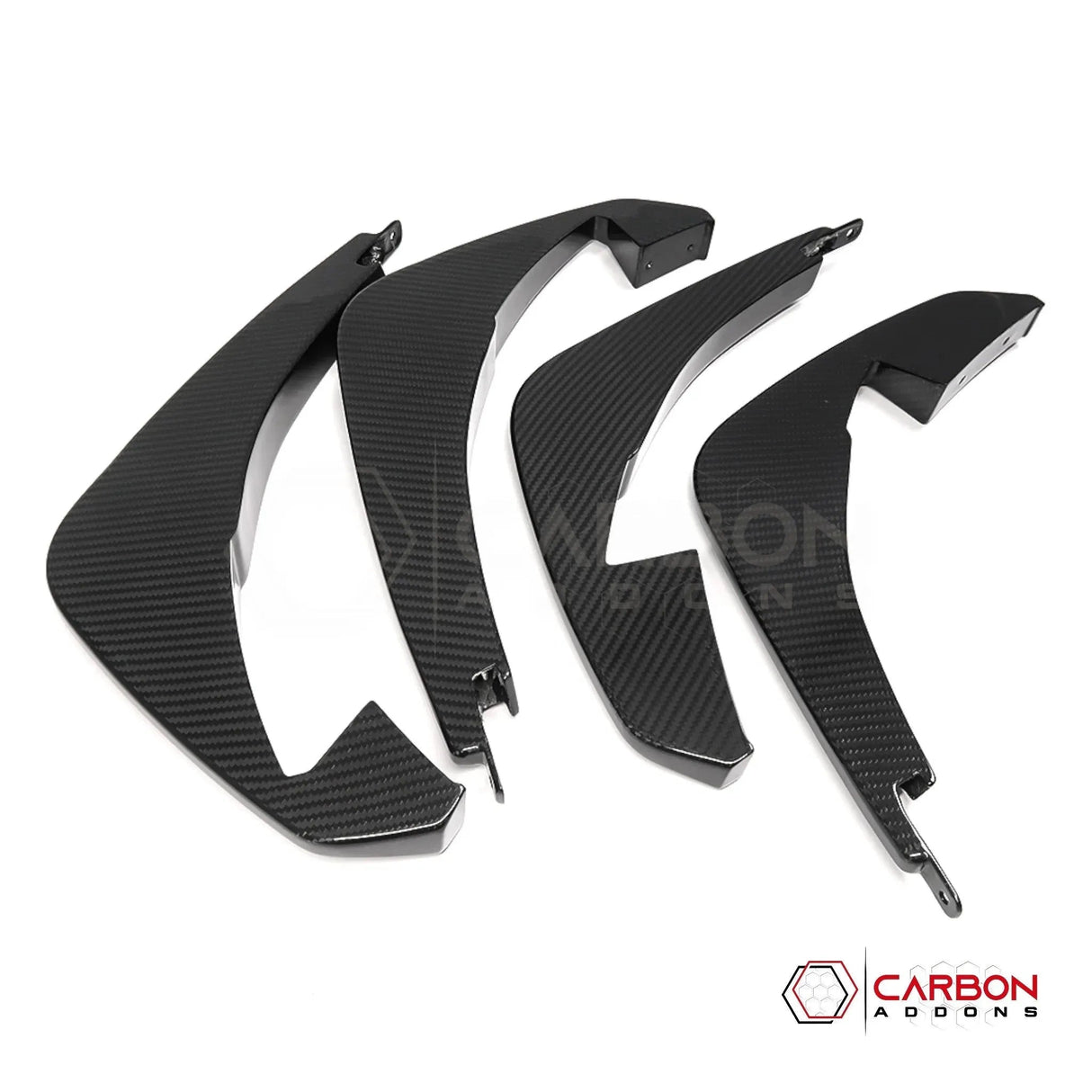 C8 Corvette Carbon Fiber Rear Diffuser Fins Add-On – Real Carbon Fiber Fin Accent Kit (Stingray On