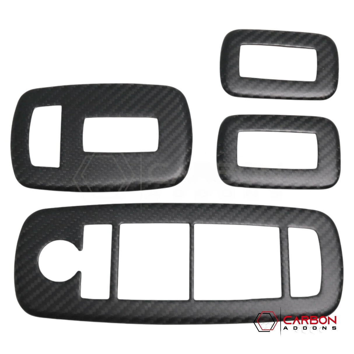 2019+ RAM 1500/TRX Interior Window Switch Trim Hard Carbon Fiber Cover
