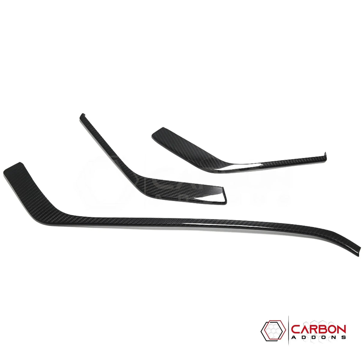 C8 Corvette Real Carbon Fiber Upper Dashboard Trim Covers (3-Piece Set) | (2020–2025)