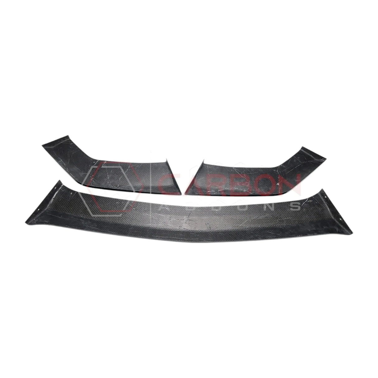 Real Carbon Fiber Front Lip Splitter for 2024+ Ford Mustang Dark Horse (3-Piece Set)