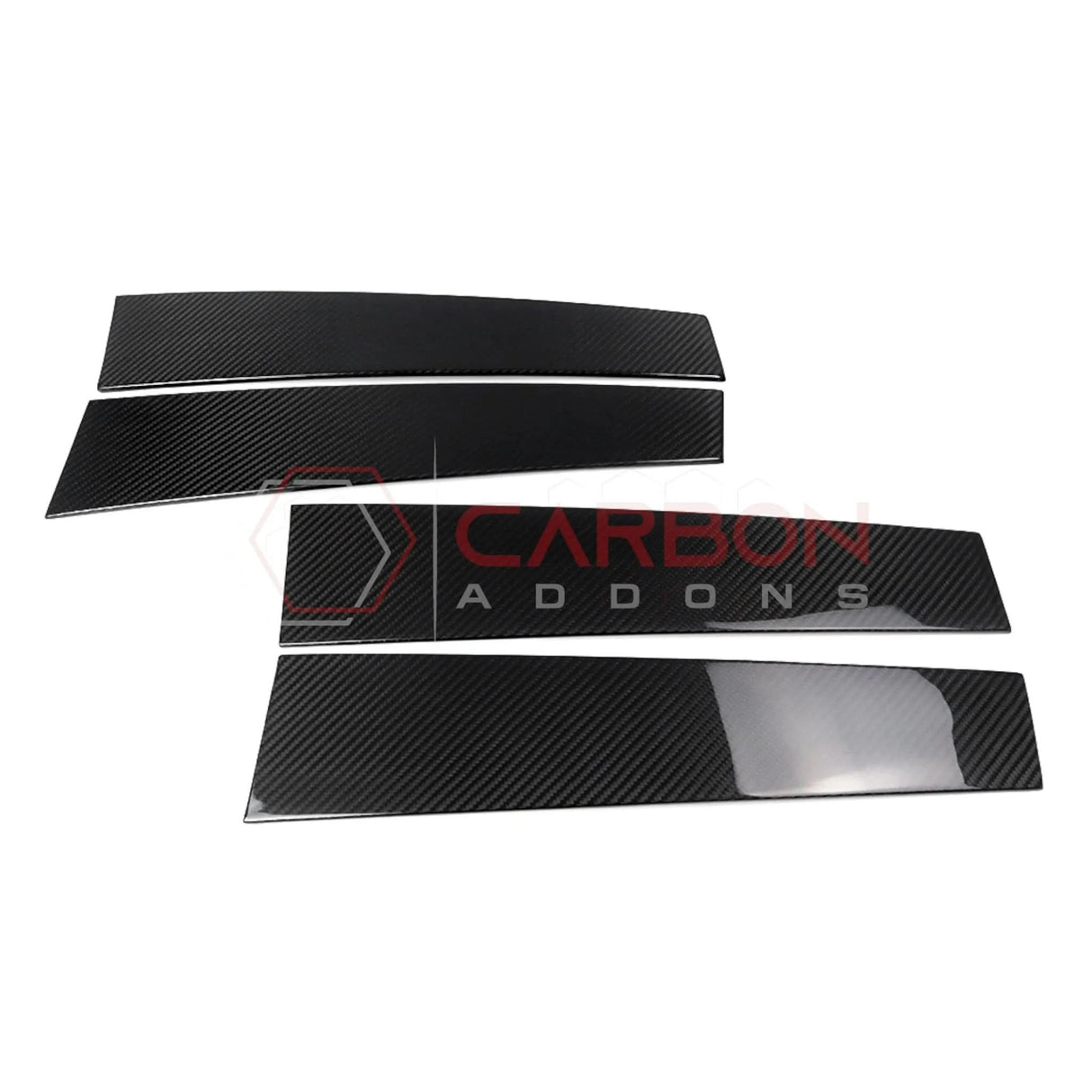 2019+ RAM 1500/TRX/RHO Door Pillar Post Trims Real Carbon Fiber Cover