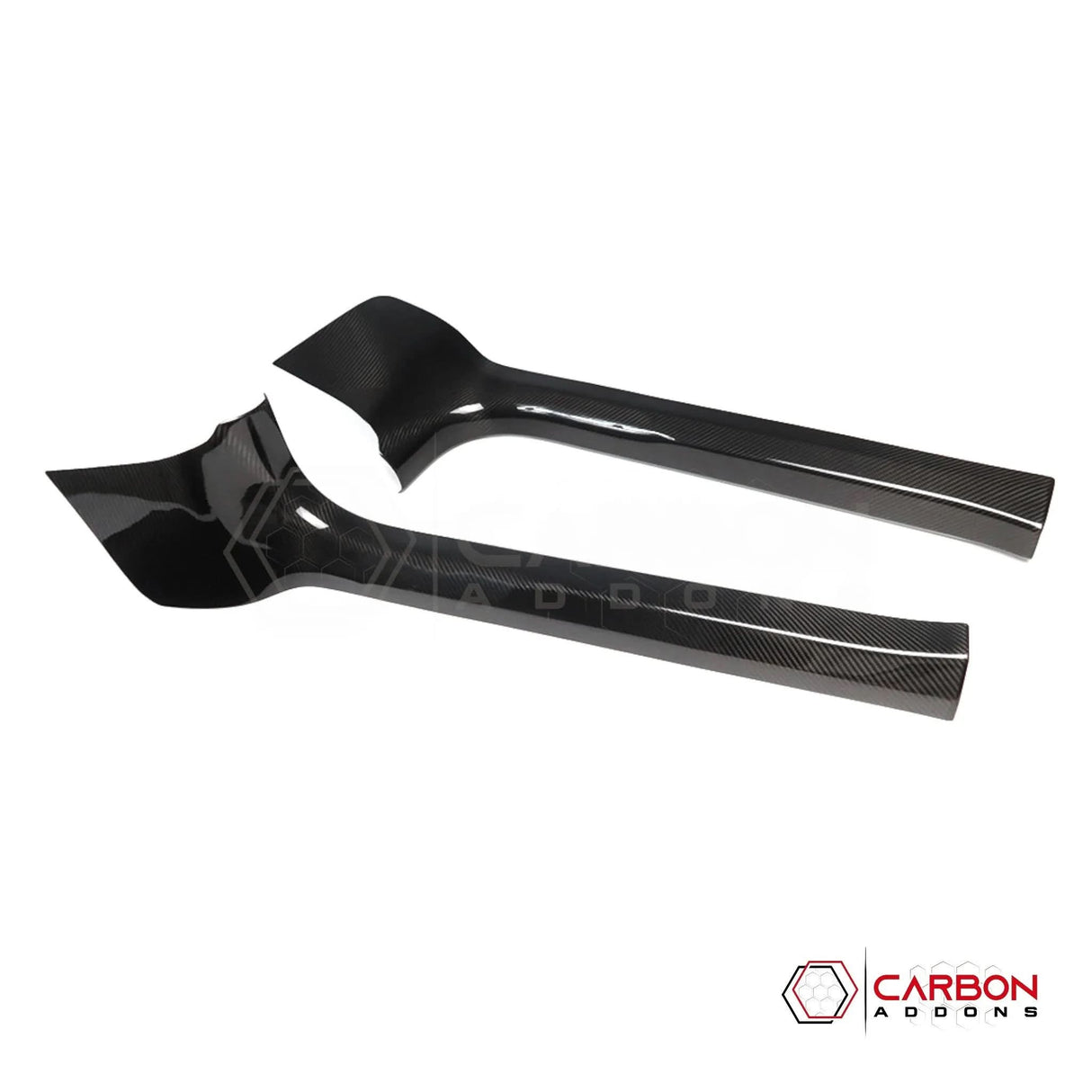 C8 Corvette Real Carbon Fiber Inner Door Sill Panel Covers | Interior Overlay (2020–2026)