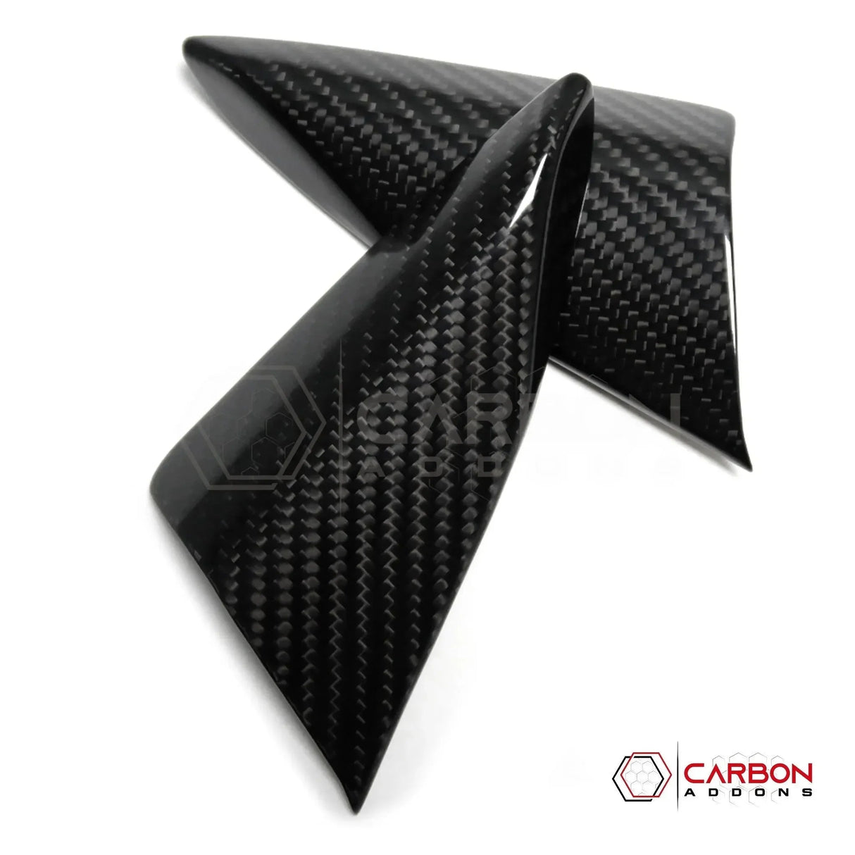 C8 Corvette Real Carbon Fiber Door Window A-Pillar Triangle Trim Covers | Interior Upgrade (2020–2026)