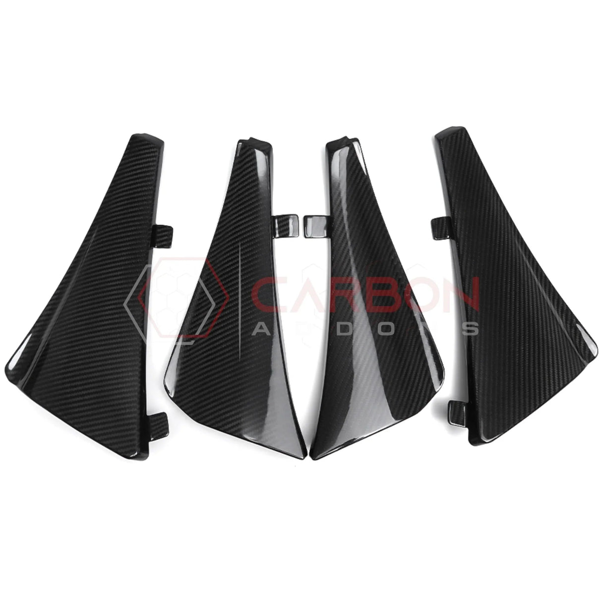 C8 Corvette Extended Mud Splash Guards | Carbon Fiber