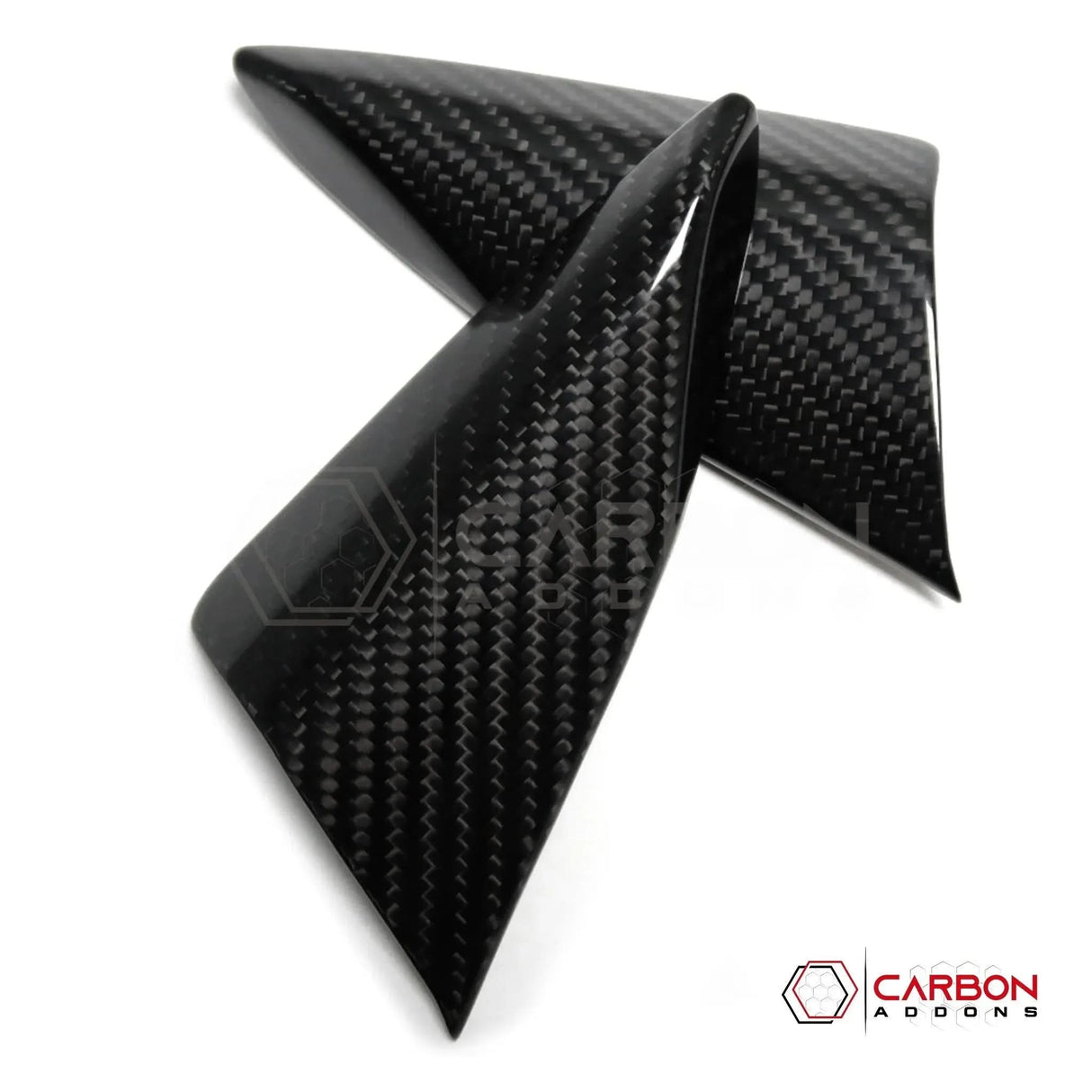 C8 Corvette Real Carbon Fiber Door Window A-Pillar Triangle Trim Covers | Interior Upgrade (2020–2026)
